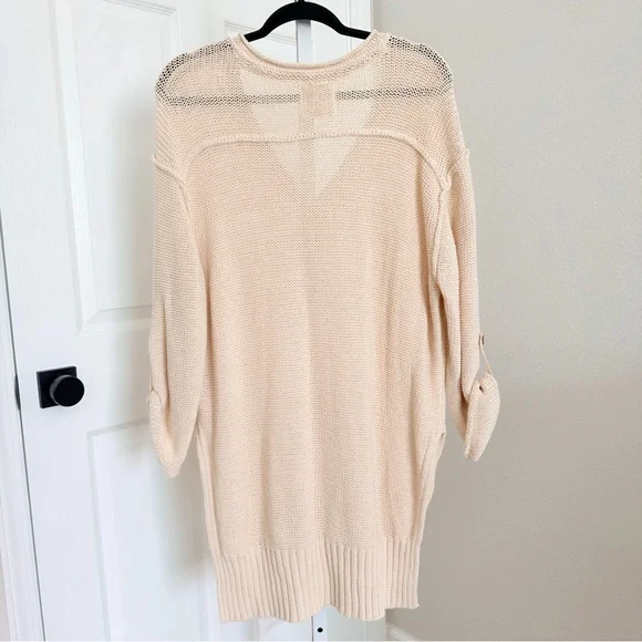 Free People We The Free Firefly Oversized Knit Tunic Sweater Ivory Size XS - Picture 3 of 10